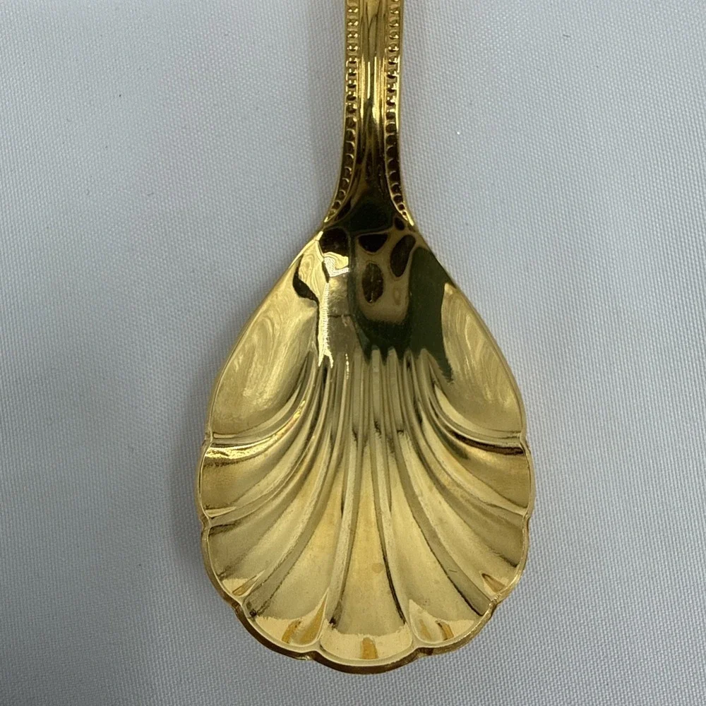 Solingen‎ 18/10 23/24K Gold Plated Hartvergoldet Crown Collection  Sugar Spoon